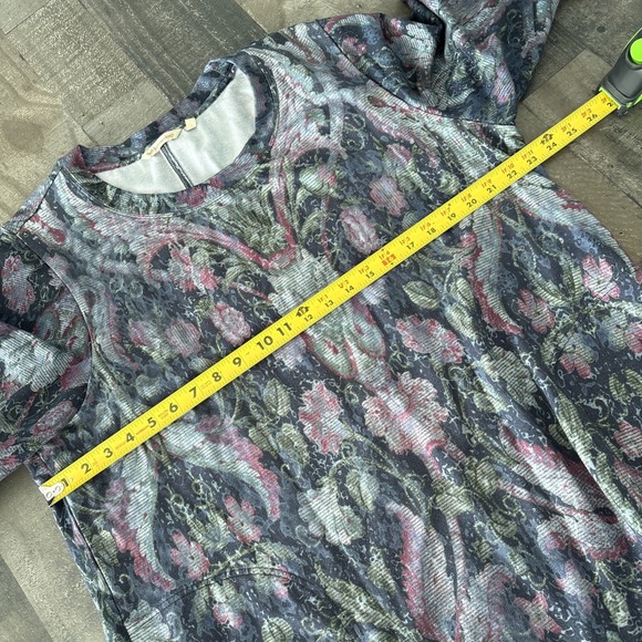 Soft Surroundings Womens Tunic Top Size 1X Dark Floral has pockets long sleeve - Picture 10 of 11